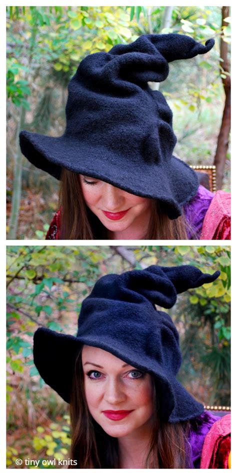 Get in the Halloween spirit with a free knitting pattern for a witch hat